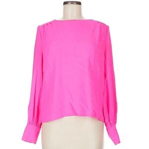 Marled Reunited Clothing  Hot Pink Women's Blouse Beautiful sleeve detail XL